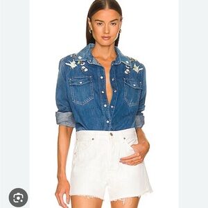 7 FOR ALL MANKIND Classic denim Shirt in 70s Blue